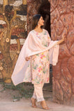 Peach floral printed Cotton kurta Dupatta pant set