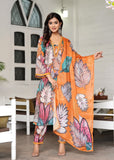 Hatheli's Women's  Printed  Kurta set with Dupatta