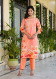 Hatheli's Women's Musline handwork Kurta set with Printed Dupatta